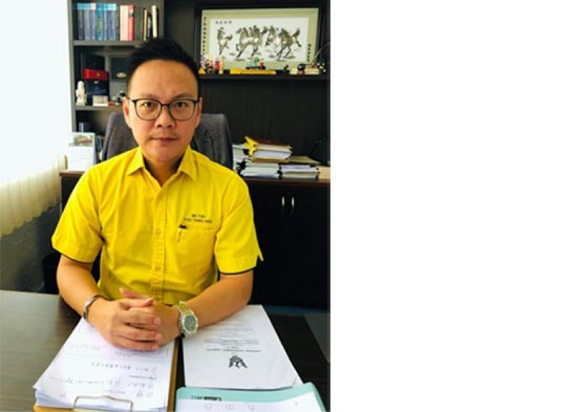 砂人联党青年总团秘书长符祥威。