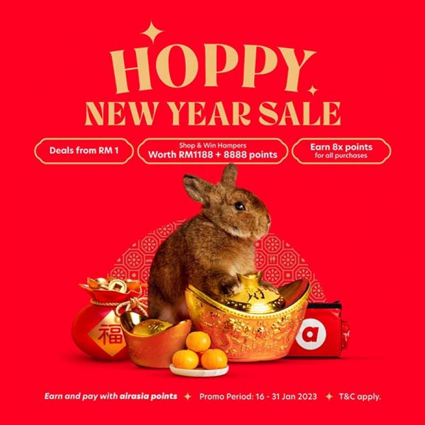 通过 airasia Super App 的新年优惠一起庆祝这个农历新年！