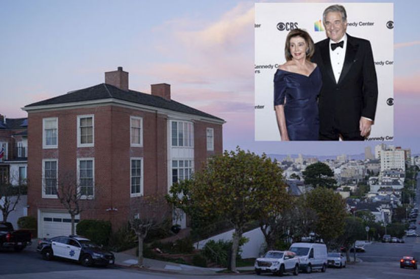 佩洛西夫妻于1963年结婚，育有5子。图为他们位于旧金山的住家。