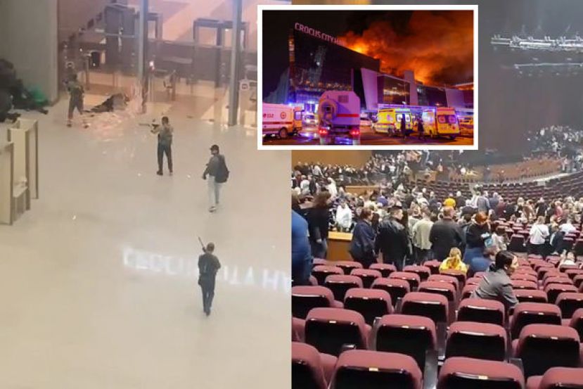 数名枪手闯入俄罗斯克洛库斯音乐厅扫射。