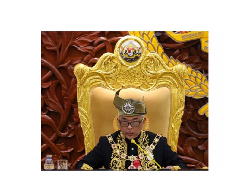 国家元首苏丹阿都拉在国会发表施政御词。