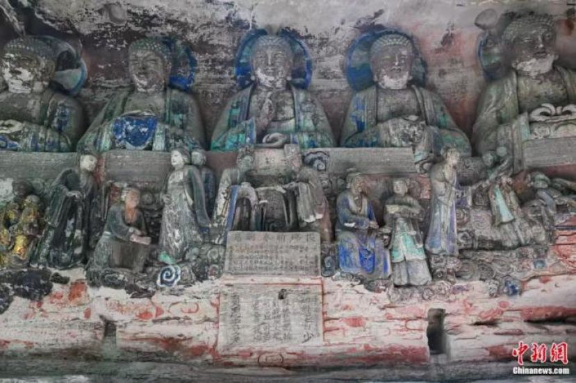 大足石刻《父母恩重经变相》。