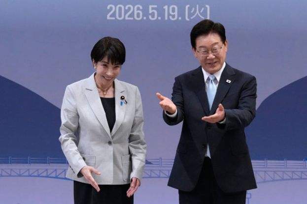日本首相高市早苗、韩国总统李在明19日在韩国庆尚北道安东进行会谈。