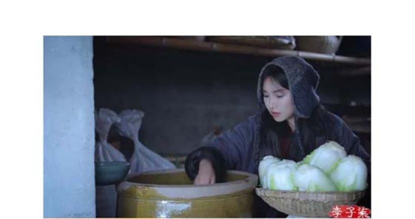 李子柒视频截图。