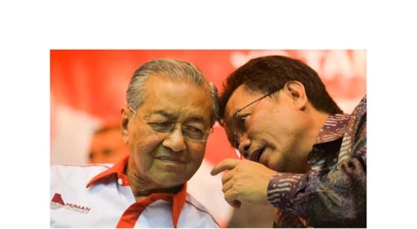 敦马哈迪（左）力挺沙菲益（右）为反对党的首相人选。