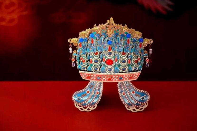 凤冠木质冰箱贴。