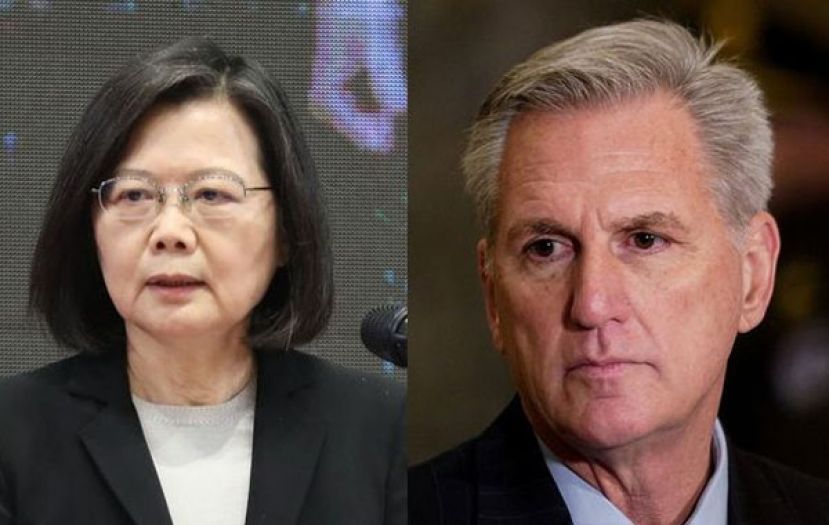 台湾总统蔡英文将会见众议院议长麦卡锡。