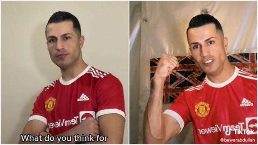 库德族男子阿卜杜拉长相神似葡萄牙传奇球星C罗。