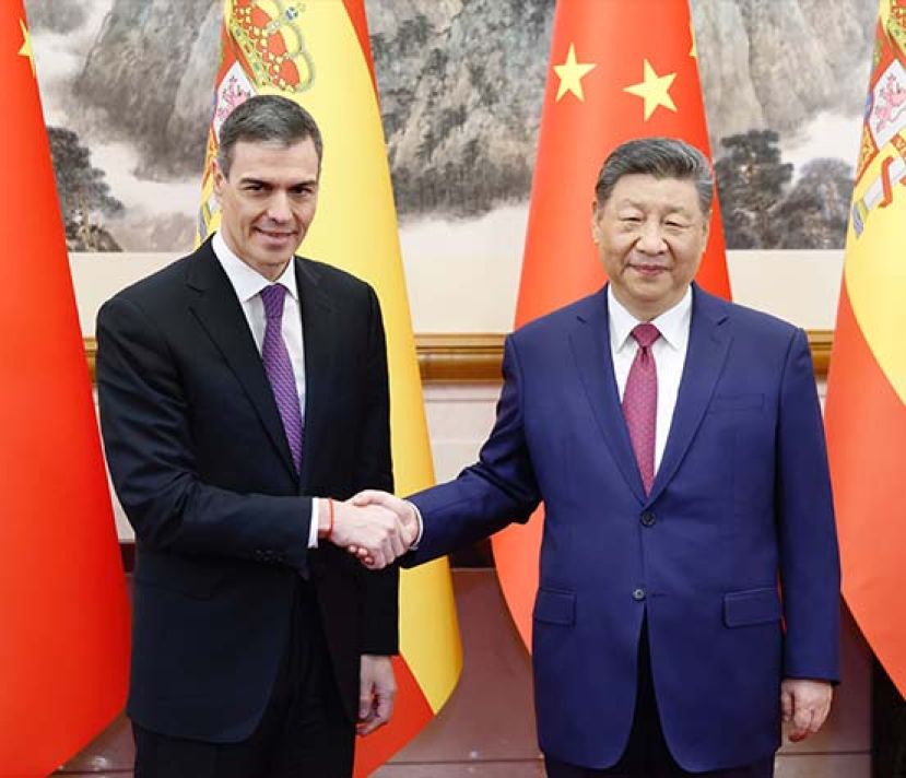 ●中国国家主席习近平在北京钓鱼台国宾馆会见西班牙首相桑切斯。