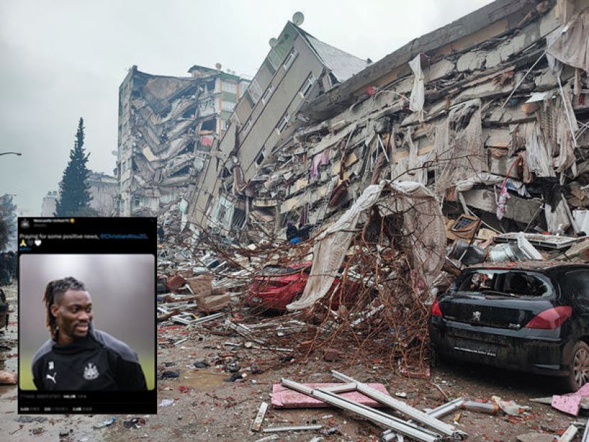 土耳其地震灾情惨重，传有大批国家级运动员仍失联，可能被埋在瓦砾堆之下。小图为英超前球星阿特苏。