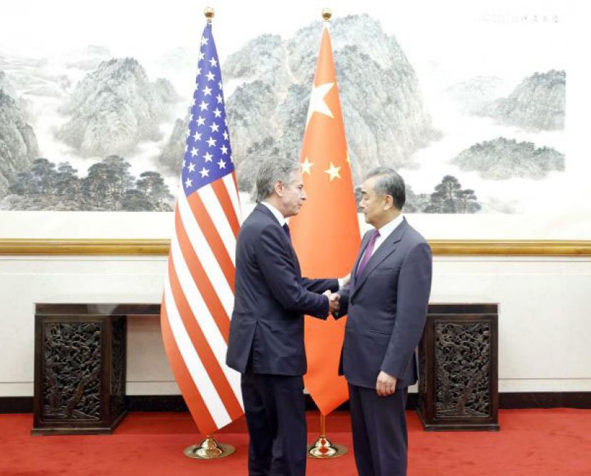 王毅会见美国国务卿布林肯。