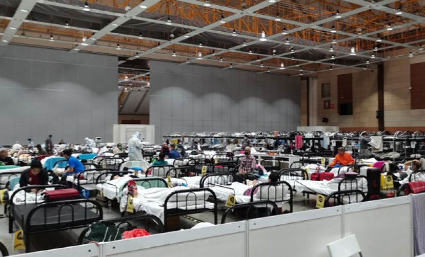 沙登方舱医院目前收治4086名患者。