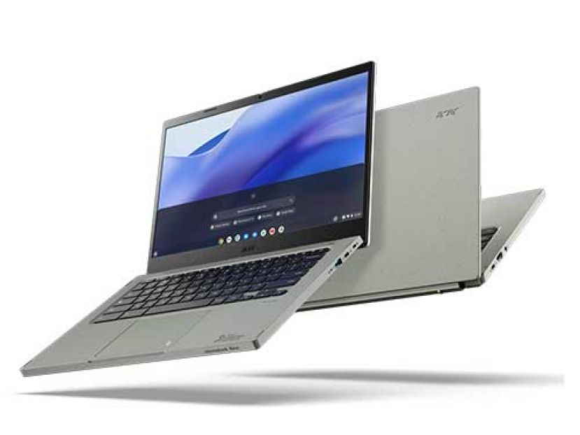 Acer Chromebook Vero 514的机壳采用 30% PCR，并以 90% 再生纸作包装材料