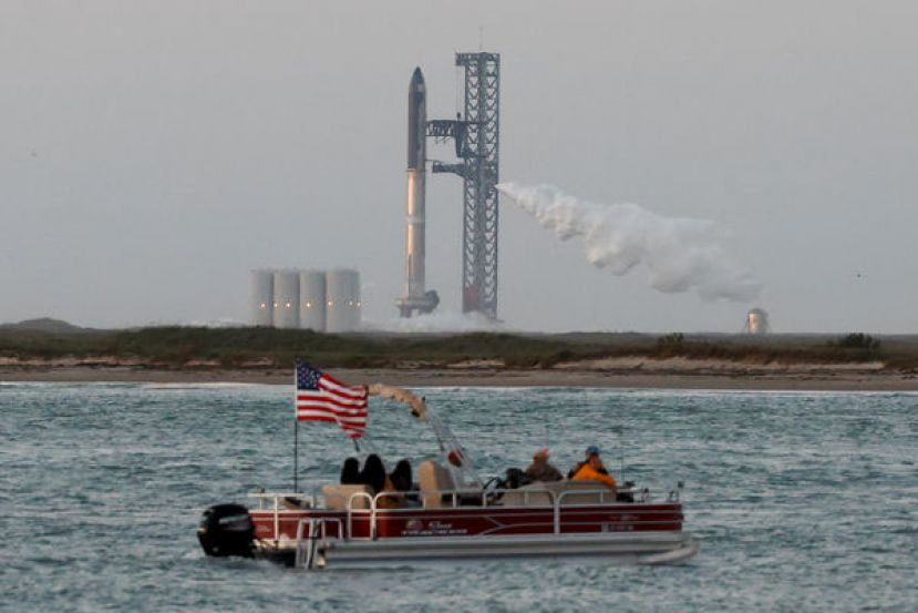马斯克旗下公司SpaceX所打造的史上最大型火箭&ldquo;星舰&rdquo;。