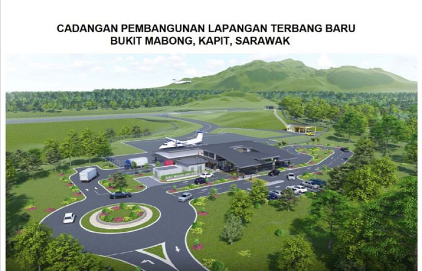 加帛武吉芒蒙机场绘图。