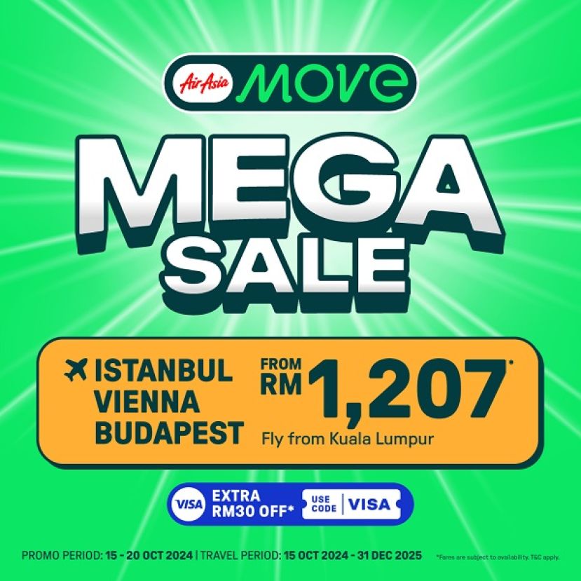 与 AirAsia MOVE Mega Sale 为即将到来的节庆做好准备