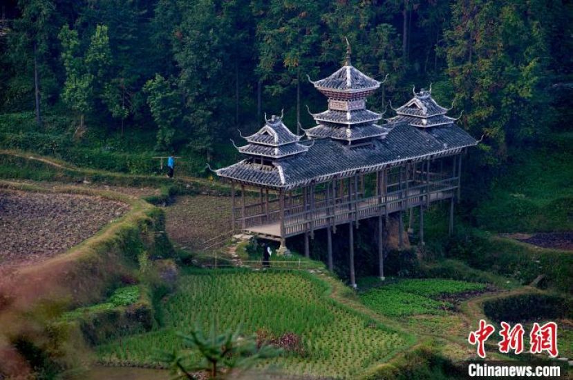 贵州省黎平县侗家风雨桥。
