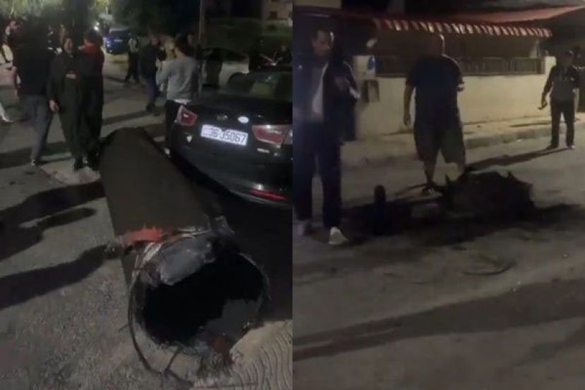 约旦住宅区出现飞弹残骸。