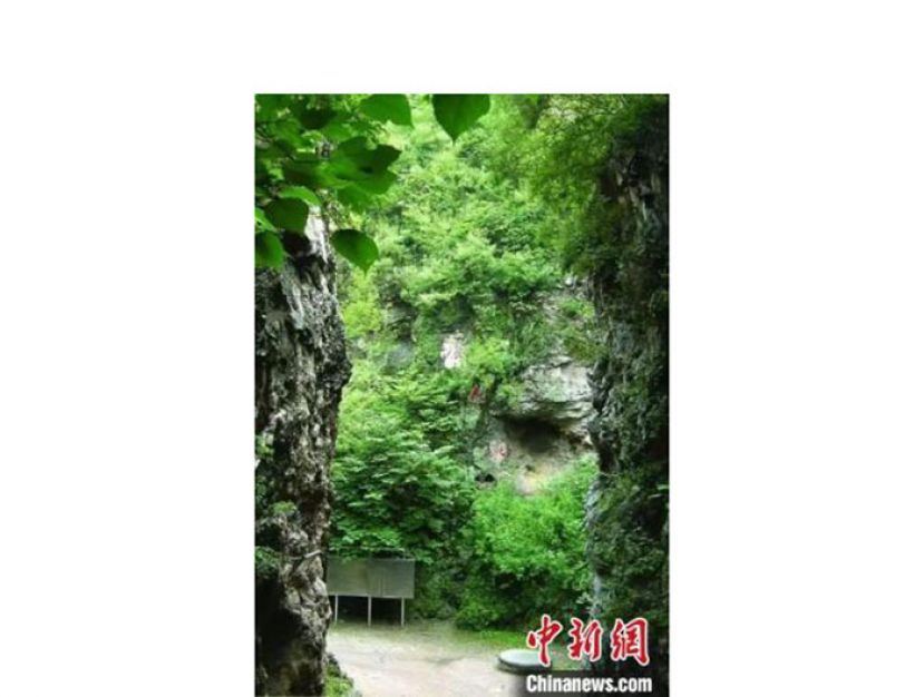 北京周口店遗址的猿人洞。