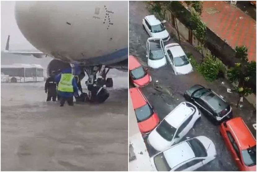 气旋米强尚未登陆印度，已带来淹水灾情。