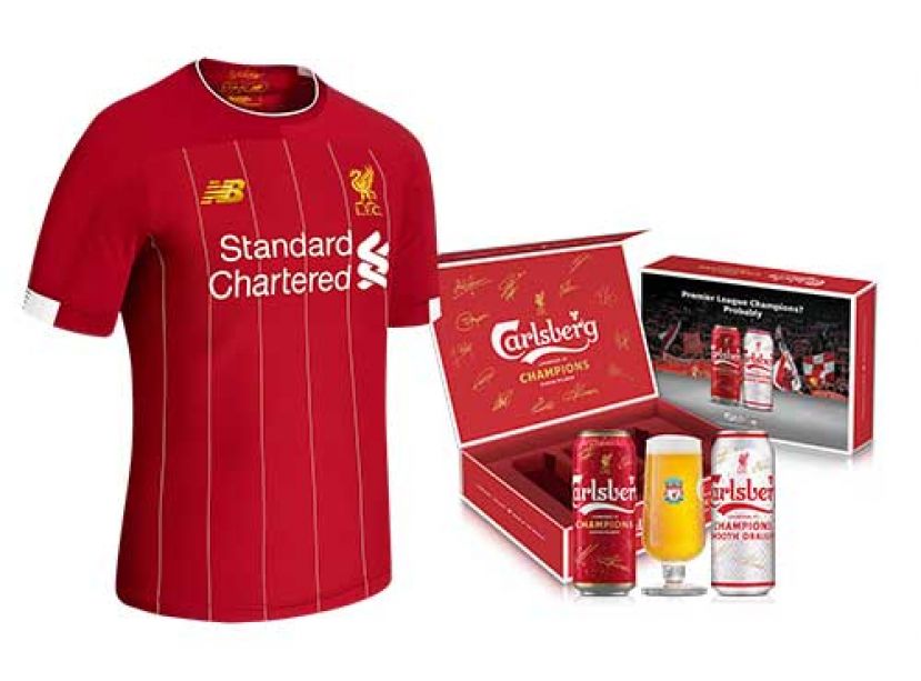英超首冠送大礼，签名利物浦球衣