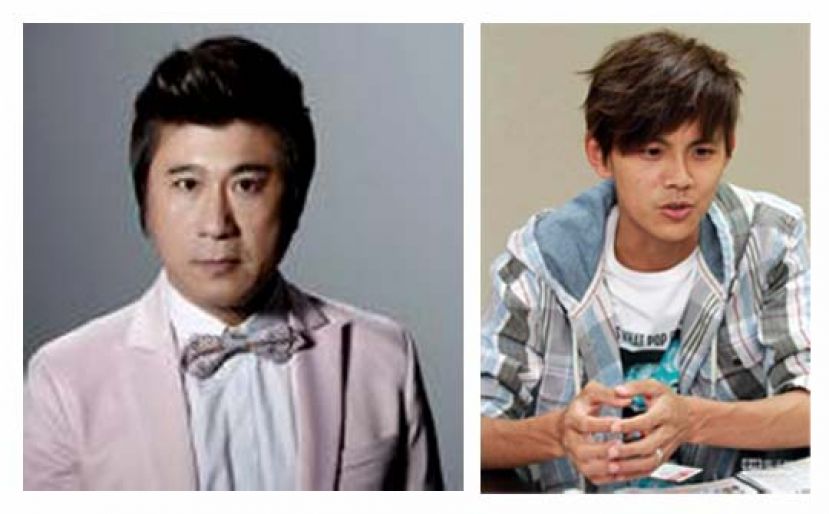 台湾 “综艺大集合”主持人胡瓜（左）。台湾 “综艺大集合”主持人阿翔（右）。