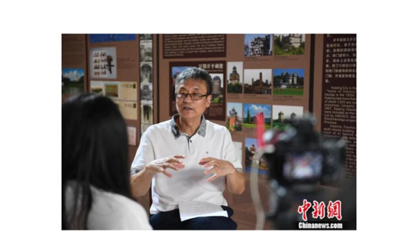 张国雄教授接受中新社&ldquo;东西问&rdquo;专访。