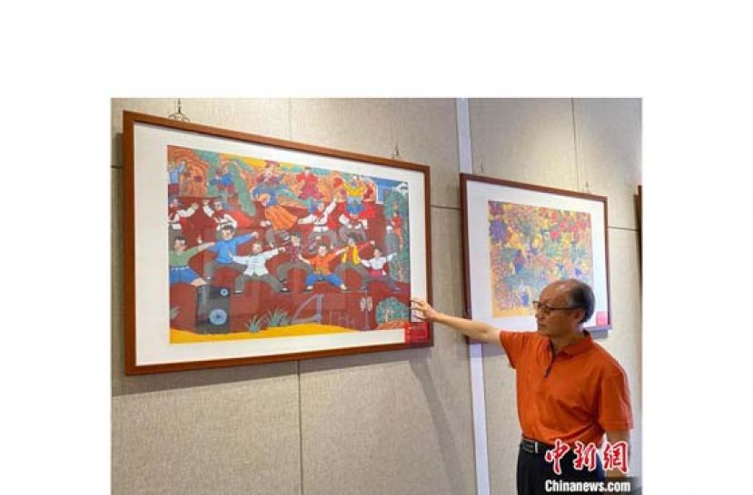 7月底，&ldquo;庆祝建党百年 助力乡村振兴&rdquo;&rdquo;甘肃农民画作品展在兰州展出。