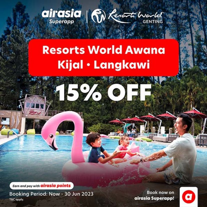 airasia Superapp 与Resorts World Genting合作，提供高原和海滩度假村的超值酒店优惠！