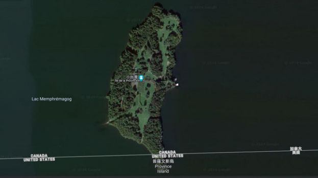 位于美加边境的普罗文斯岛在外型上激似台湾。