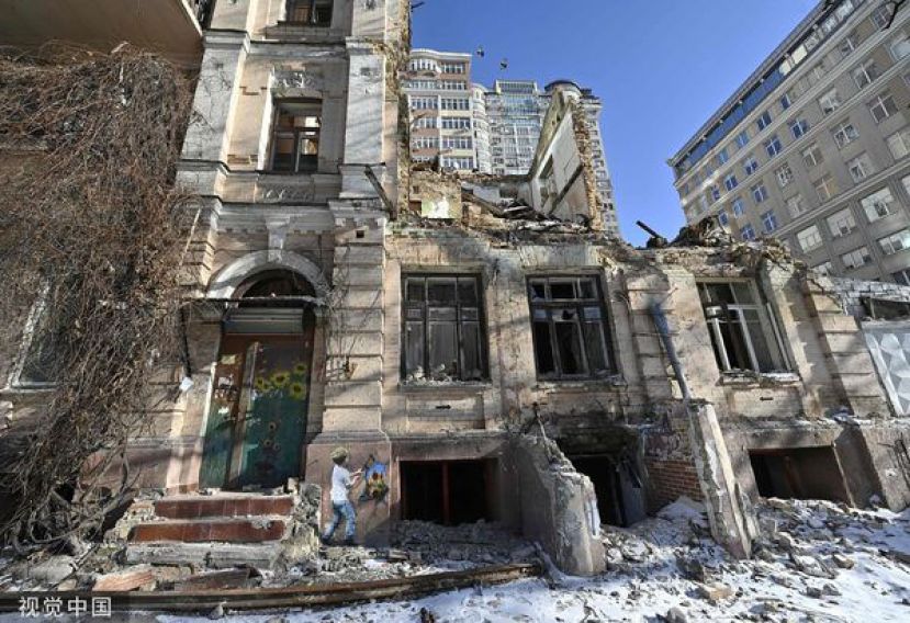 乌克兰基辅一栋大楼。