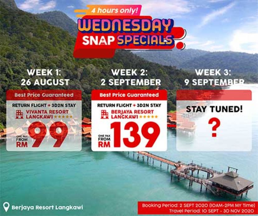 AirAsia.com &lsquo;星期三SNAP促销&rsquo; 数小时内售出上千房晚