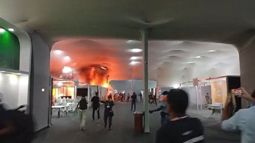 巴西COP30展馆火警。