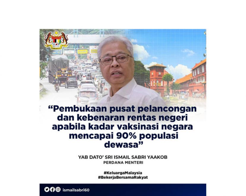 首相：成人接种率达90%允跨州