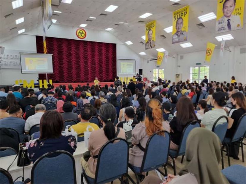 砂拉越人联党总部举行的电子发票应用讲座场面一影。