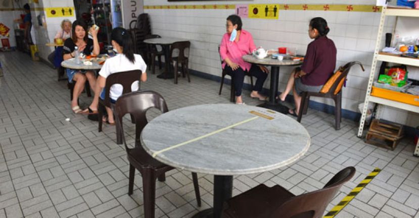 国家安全理事会宣布餐馆和食肆，可以根据桌子的大小容纳顾客。