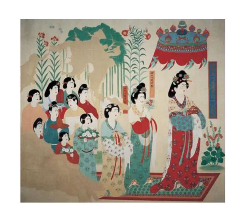 敦煌莫高窟第130窟（盛唐）《都督夫人供养像》。