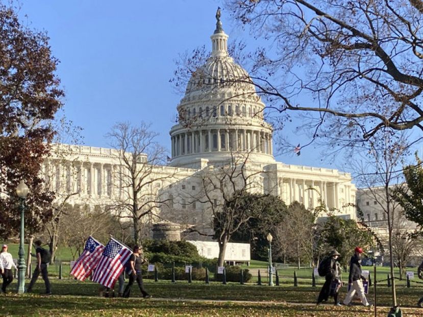 美国国会大厦。
