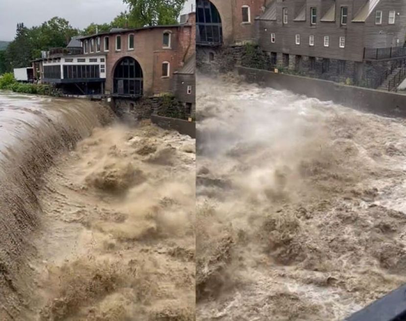佛蒙特州爆发足以威胁生命的洪水，专家预计将扩大成洪流泛滥。