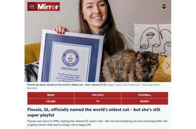 英国《镜报》报道截图。