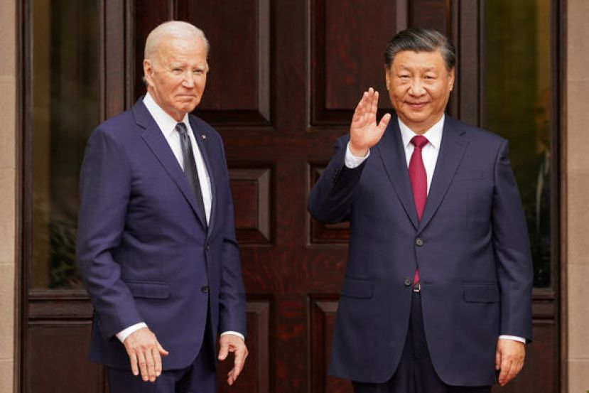 美国总统拜登、中国国家主席习近平。