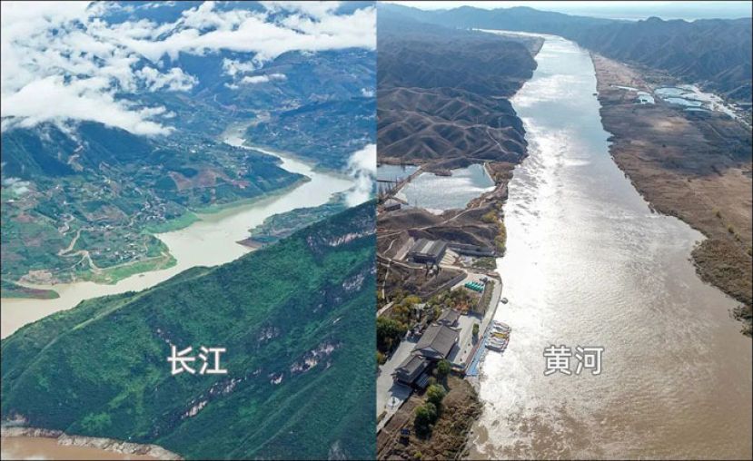 长江与黄河。