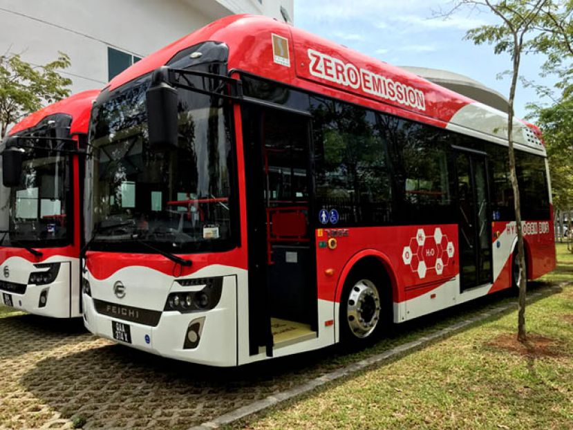 3辆氢气巴士将在8月1日至14日在古晋市区道路展开试跑。  &nbsp;