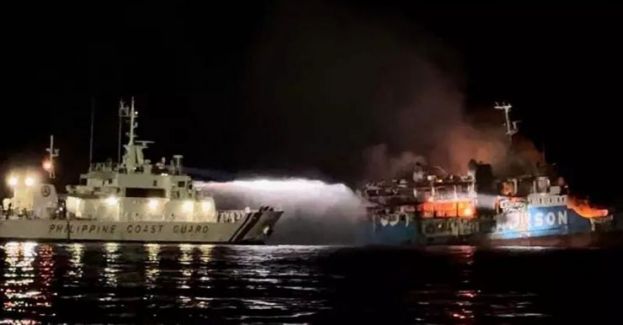 菲律宾渡轮夜半起火， 至少31人亡7人失踪。