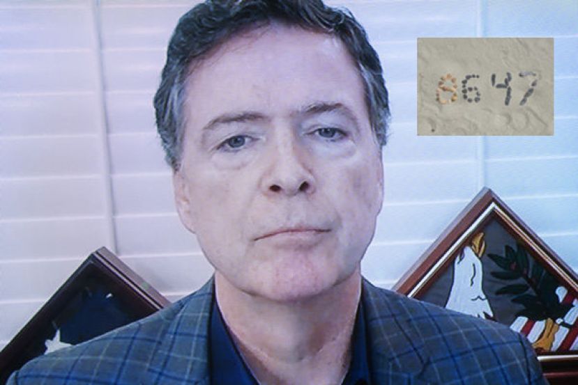 前FBI局长柯米因数枚贝壳被排列成&ldquo;86 47&rdquo;的字样被指控威胁特朗普性命。