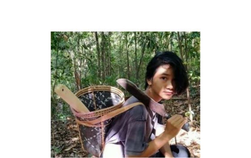 沙巴“爬树应考”大学生薇薇奥娜。