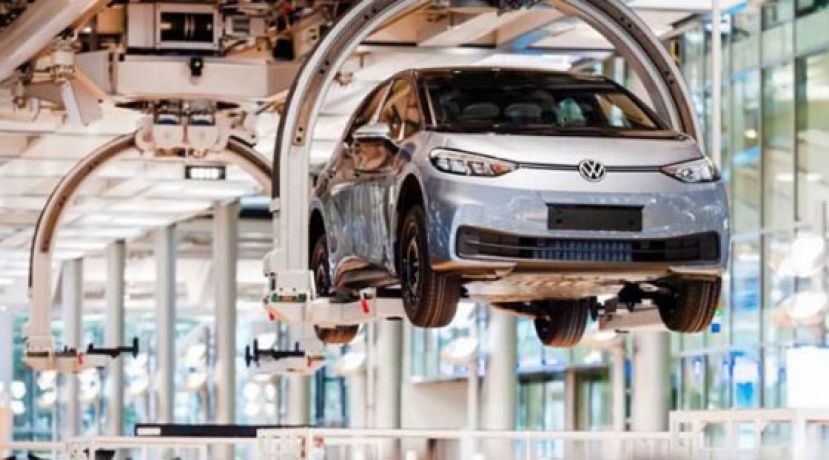 图为德国大众汽车在华的生产基地。