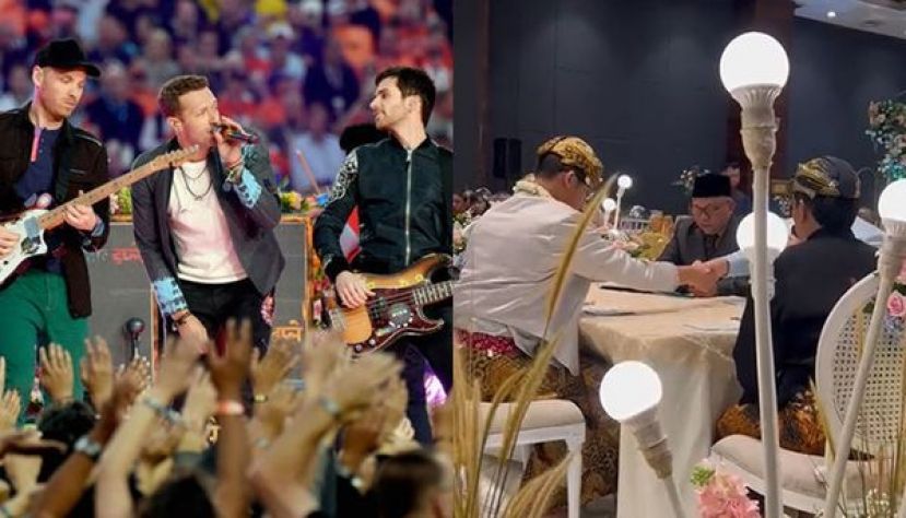 ●印尼一对新人的结婚礼物竟是Coldplay的演唱会门票，令不少网友惊讶不已。