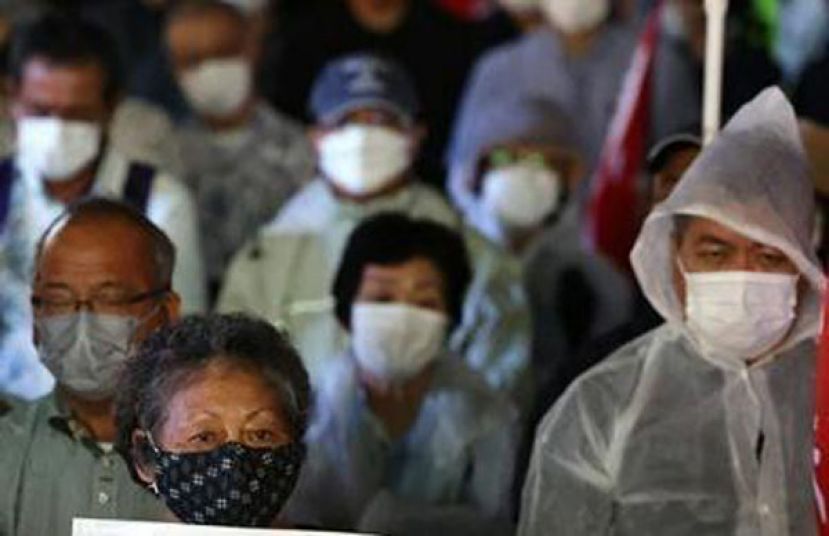 日美启动大规模联合军演　民众冒雨抗议：别把冲绳当战场