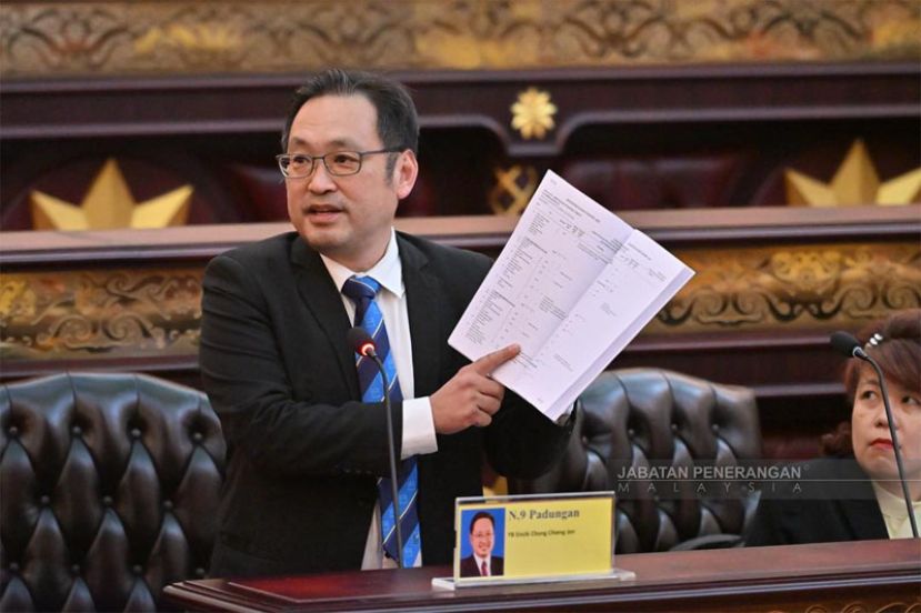 张健仁批评砂州政府预算案文件页码编排严重混乱